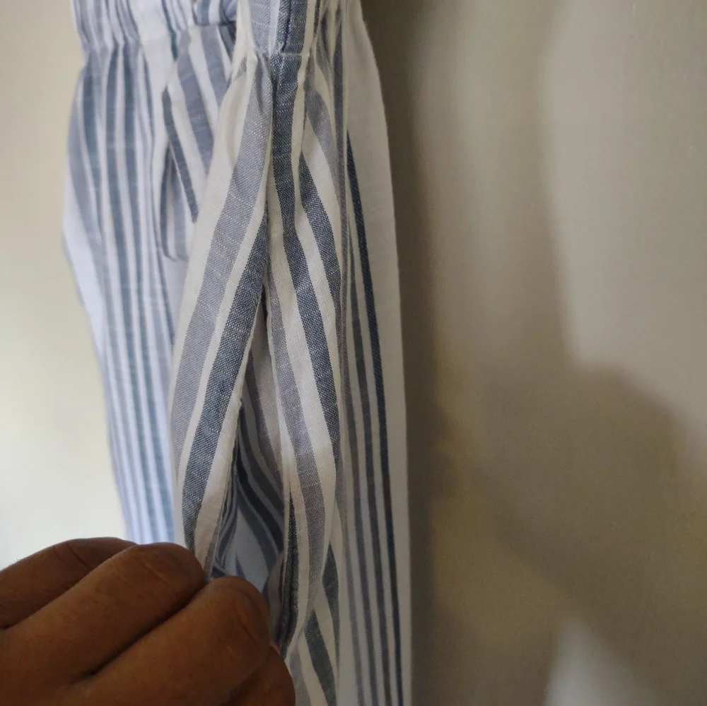 Japna Blue & White Striped Spaghetti Strap Dress Size M - Picture 5 of 11